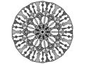 black and white mandala with faces Royalty Free Stock Photo