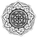 Black and white mandala