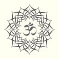 Mandala with omkara sign inside Royalty Free Stock Photo