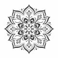 Minimalistic Mandala Flower Design Vector Illustration