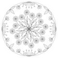 Black and white mandala vector Royalty Free Stock Photo