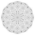 Black and white mandala vector Royalty Free Stock Photo