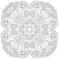 Black and white mandala.