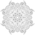 Black and white mandala.