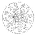 Black and white mandala vector Royalty Free Stock Photo