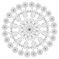 Black and white mandala vector Royalty Free Stock Photo