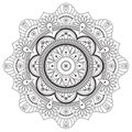 Black and white mandala.