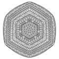 Black and white mandala.