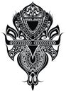 Maori style tattoo design Royalty Free Stock Photo