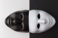 Black and white masks anonymity concept Royalty Free Stock Photo