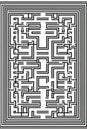 a black and white maze design
