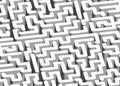 Black and white maze, labyrinth - isometric endless pattern Royalty Free Stock Photo