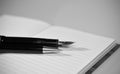 Black and white mechanical pencil and pen Royalty Free Stock Photo