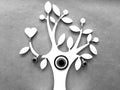 Black and white metal tree