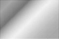 Black white metallic dotted gradient. Half tone background.
