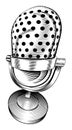 Black and white microphone Royalty Free Stock Photo