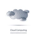 Black and White Minimal Cloud Computing, Networks Structure, Telecommunications Concept Design