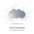 Black and White Minimal Cloud Computing, Networks Structure, Telecommunications Concept Design