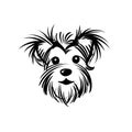 Minimalist Doodle Of Playful Yorkshire Terrier