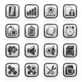 Black an white mobile Phone sign icons Royalty Free Stock Photo