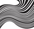 Black and white mobious wave stripe optical design Royalty Free Stock Photo