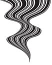 Black and white mobious wave stripe optical design
