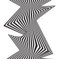 Black and white mobious wave stripe optical design Royalty Free Stock Photo