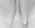 Black and white mobious wave stripe optical design Royalty Free Stock Photo