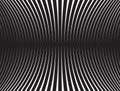 Black and white mobious wave stripe optical design Royalty Free Stock Photo