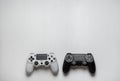 Black and white modern gamepad on  background Royalty Free Stock Photo