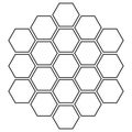 Black and white monochrome honeycomb grid background Royalty Free Stock Photo