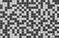 Black and white mosaic wall
