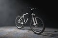 Black and White Mountain Bike in the Volumetric Light. 3d Rende Royalty Free Stock Photo