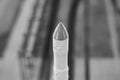 Black and white multi-stage space rocket model Royalty Free Stock Photo