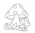 Black and white - Mushrooms Royalty Free Stock Photo