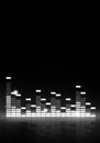 Black and White Music Equalizer Royalty Free Stock Photo