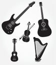 Black and white music instrument