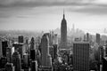 Black and white New York city skyline