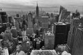 Black And White New York from Sky