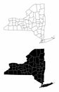 New York County Maps Royalty Free Stock Photo