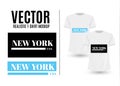 Black and white New York USA graphic fashion label.Typography slogan for t-shirts, hoodies.Replace Design with your