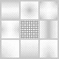 Black and white octagon pattern background set