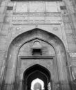 Black & White Old Architecture inside Red Fort in Delhi India during day time, Famous Red Fort Delhi inside view Royalty Free Stock Photo