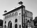 Black & White Old Architecture inside Red Fort in Delhi India during day time, Famous Red Fort Delhi inside view Royalty Free Stock Photo