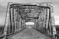 Black and White Old Bridge Royalty Free Stock Photo