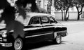 Black and white old-fashioned automobile Royalty Free Stock Photo