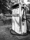 Black and White. Old rustic pump.