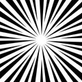 Black and white optical illusion burst background. Halftone effect. Royalty Free Stock Photo