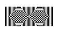 Black and White Optical Illusion Checkerboard Pattern, vector design Generative AI Royalty Free Stock Photo