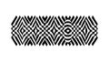 Black and White Optical Illusion Geometric Grid, vector design Generative AI Royalty Free Stock Photo